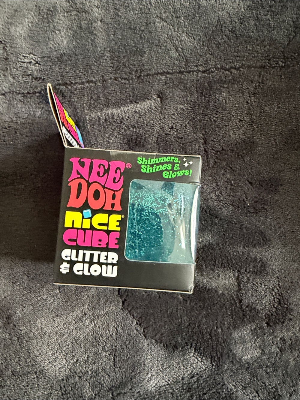 Neefoh Nice Cube Glitter & Glow - blue Super Solid Squish toy NIOP - Picture 6 of 8
